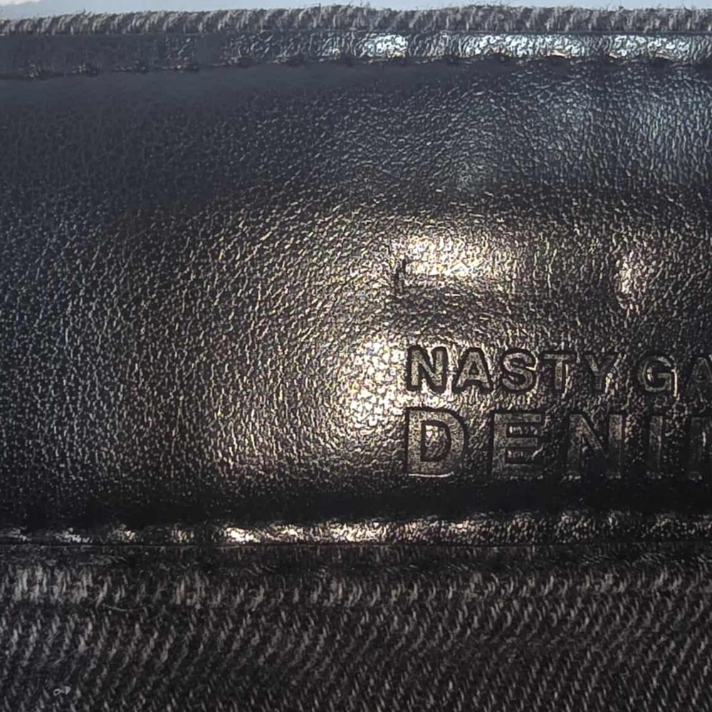Nasty Gal Men's Black and Blue Patchwork Jeans - Picture 4 of 4